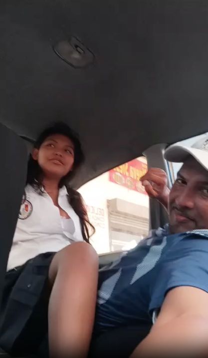 La debilidad de esta colegiala los taxistas + video 1