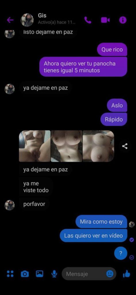 Primita extorsionada me manda video cogiendo 1