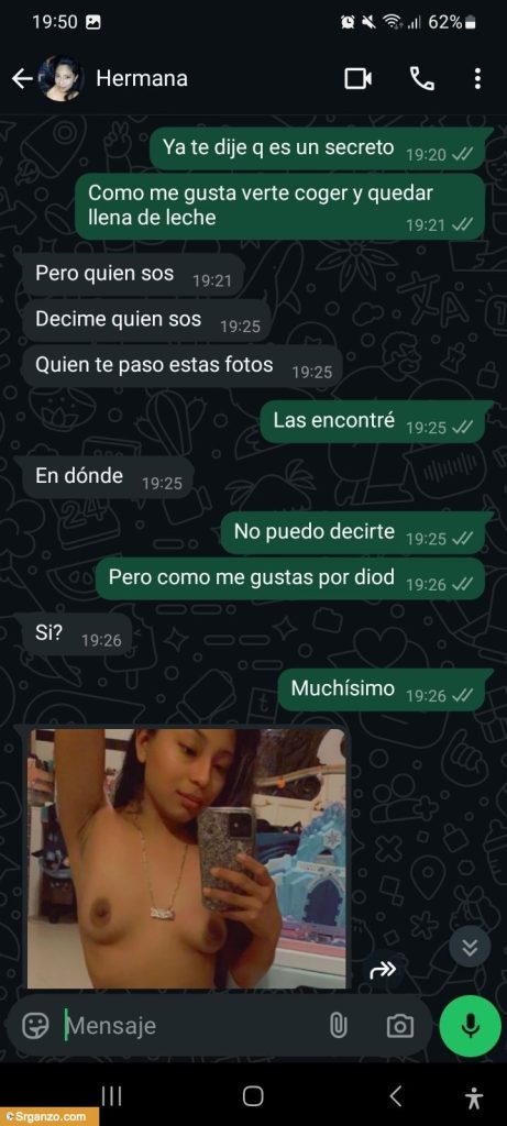 Chat con la hermana se pone caliente y termina mandando mas. 1