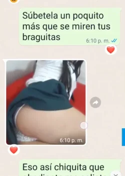 Alumna manda fotitos al profe para aprobar 3
