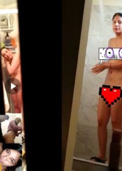 Espiando a mi primita mientras toma la ducha y se deja grabar. 6