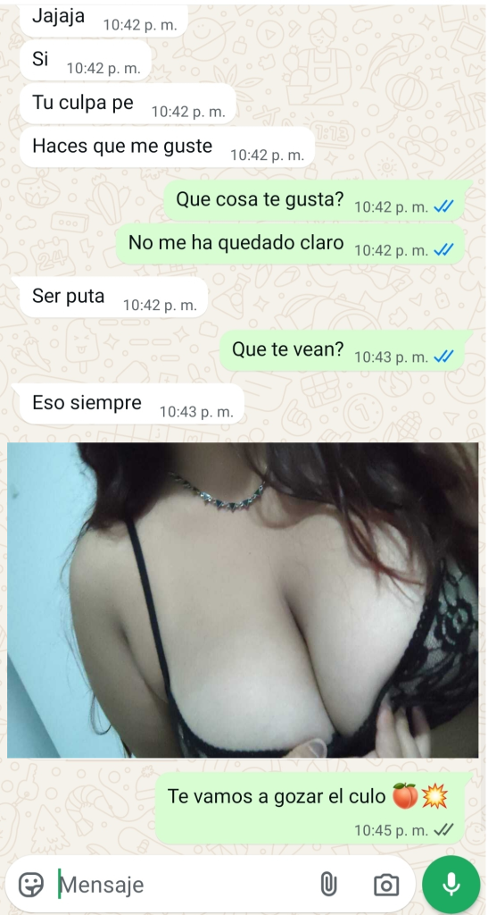 Pajero manda chat con su novia que le gusta ser una putita 1