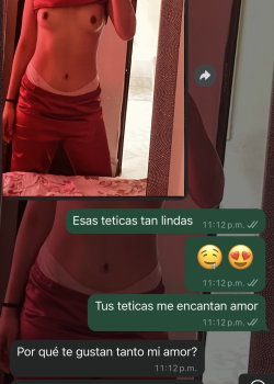 Chat y nudes que me manda la novia trolita de mi amigo 3