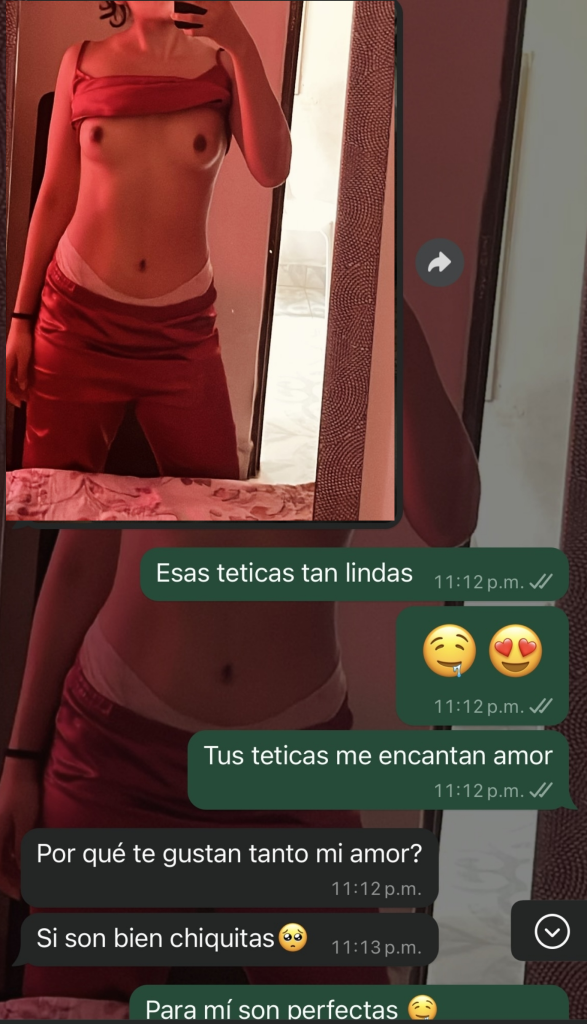 Chat y nudes que me manda la novia trolita de mi amigo 1