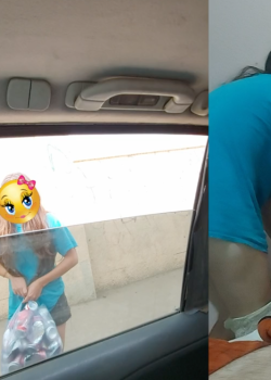 Hermosa Jovencita pepenadora da las nalgas por unas latas de aluminio 3